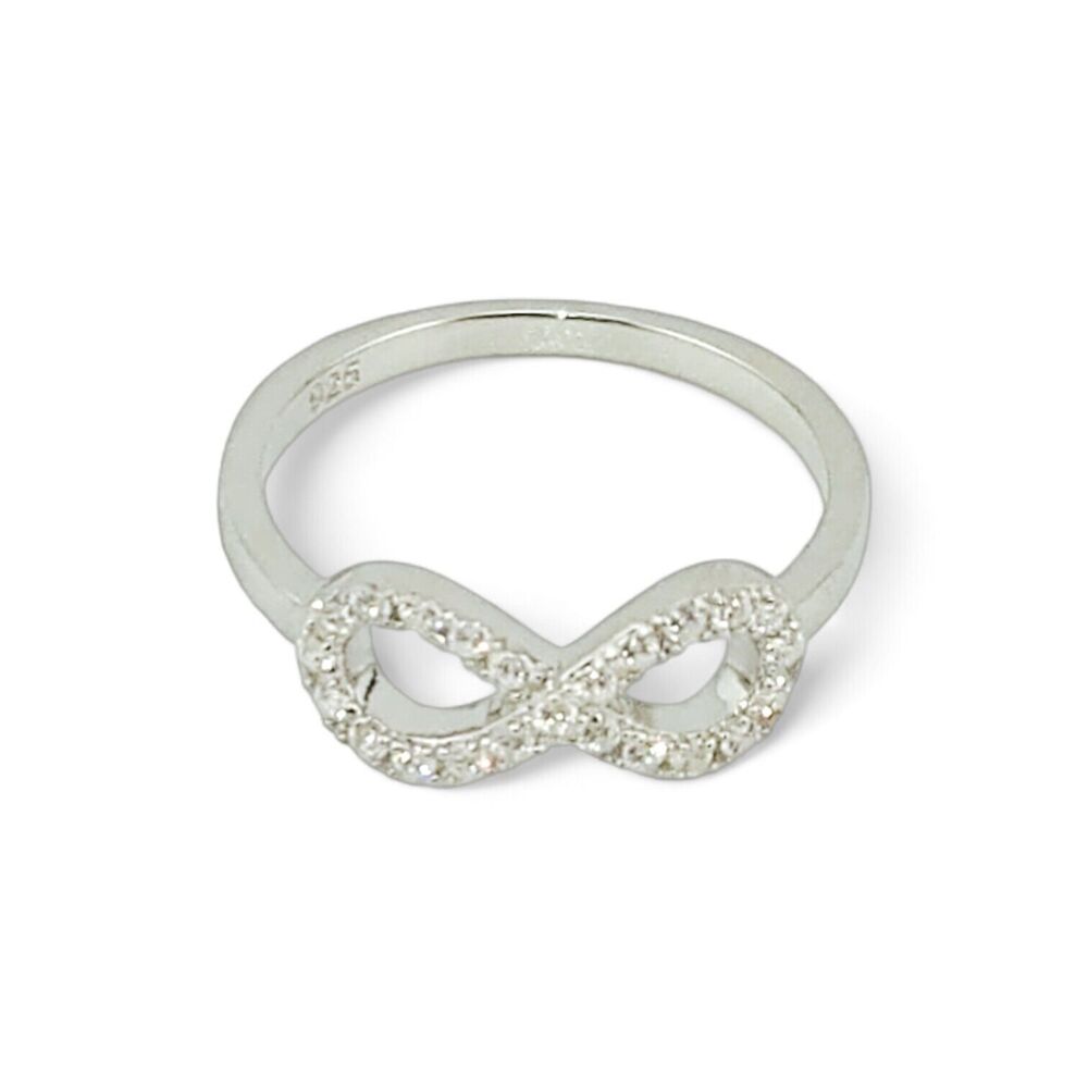 Sterling Silver Infinity CZ Ring - Picture 3 of 6
